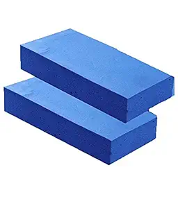 ALOUD CREATIONS Magic Sponge Washing Block for Cars, Windows, Floors, Desks, Large Size, 2 Piece, Blue Colour