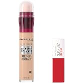 Maybelline New York Instant Anti Age Eraser Kapatıcı 01 Light &amp; Mini Super Stay Matte Ink Likit Mat Ruj 20 Pioneer Makyaj Set