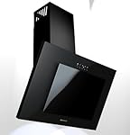 Hotte vertical 3S Verre Noir/Noir | SMD LED | Kit complet avec filtre à charbon inclus.