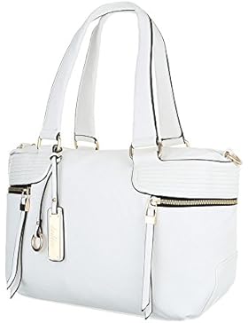 iTal-dEsiGn Damentasche Mittelgroße Schultertasche Handtasche Tragetasche Kunstleder TA-JQ379-3793