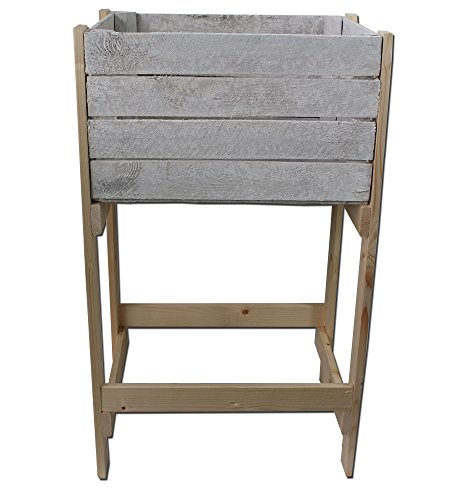 Hochbeet aus verschiedenen alten Obstkisten von Cronenwerth © (Hochbeet mit Holzkiste Farbe weiß) - 3