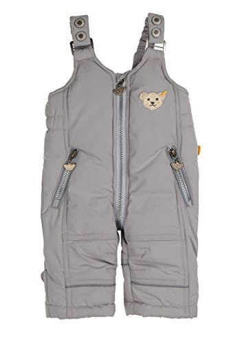 Steiff Unisex baby Schneehose Mit Latz Plain Sleeveless Snow Trousers, Grey (Mittelgrau|Gray 8241), 9-12 Months (Manufacturer size: 80)
