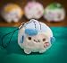 Produktbild - Tofu Handy-Charm / Schlüsselanhänger Kawaii aus weichem Plüsch, 3 - 4 cm, mehrfarbig babyblau