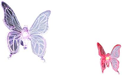 Cisting Pack of 2 Solar Color-Changing Butterfly LED Solar Powered Garden Pathway Stake Lights Lanterns for Lawn Yard Patio Outdoor CIS-57254D