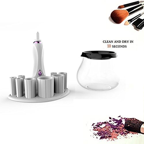 Makeup Brush Cleaner CHIRISEN Automatic Makeup Brushes Drier 360 Degree Rotation with 8 Rubber Collars In Seconds