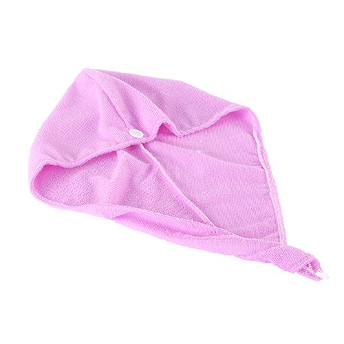 Anself Water Absorbing Absorbent Microfiber Dry Hair Towel Hat Turban Wrap Bathing Shower Cap