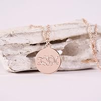 TOGETHER...Namenskette, verschlungene Initialenkette, personalisierte Kette mit Gravur - rosévergoldet