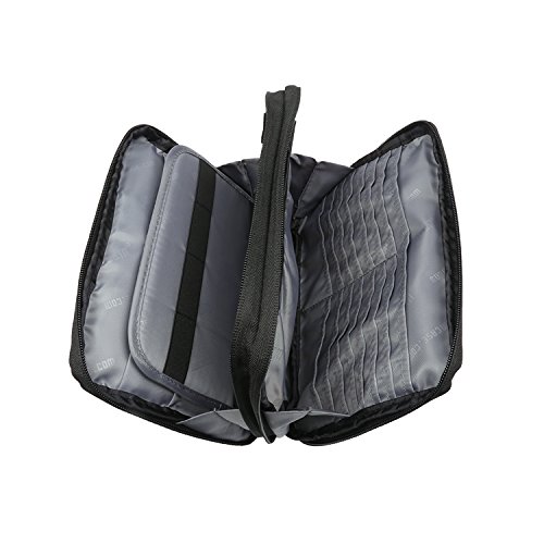 Damero Reisetasche mit Doppelschichte Packwürfel für Kleinkram Packtasche Elektronike Tasche für Ipad Mini (Schwarz) - 4