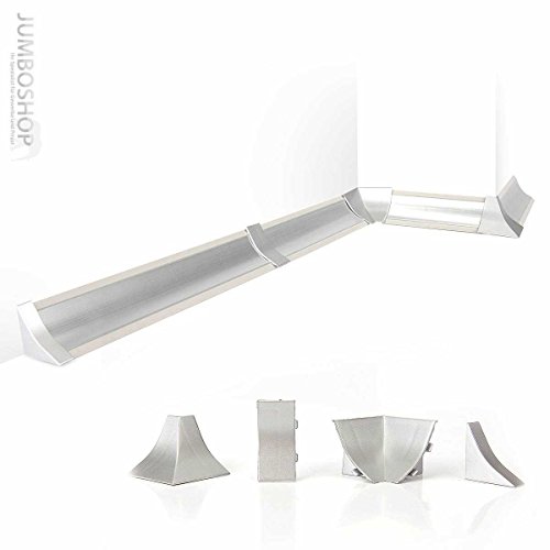 250cm Küchenabschlussleiste Küchenleiste Wandabschlussleiste Abschlussleiste Küchen Arbeitsplatten 23 x 23mm LB23-610 ALUMINIUM - 5