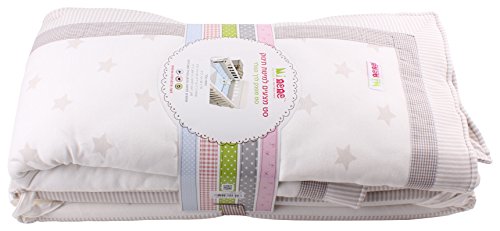 Minene Cot Bedding Bale Set (Cream with Beige Star)
