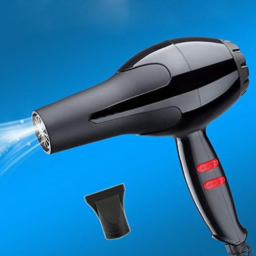 GFKI Hair Dryer Home Size Power Student Dorm Hot and Cold Air Blower,Black
