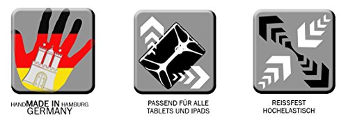 REALflex-Strap PAD; Halterung / Handhalterung für iPad-, Tablet-, E-Book-Reader-, Amazon Kindle-Halterung/-Adapter; multifunktionaler und mega robuster Universaladapter aus Gummi. Halterung für alle derartigen Gerätetypen in Küche, Bad, Werkstatt und Freizeit. STRETCH – STAND AND FIX IT! - 6