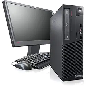 (Renewed) Lenovo Thinkcenter Intel Core i3-2100 19-Inch (48.26 cms) 1920x1080 desktop (8 GB/1 TB HDD/Windows 10 Pro/MS Office /Intel HD Graphics 2000/Black/2.20 Kg), Lenovo ThinkCenter M71e