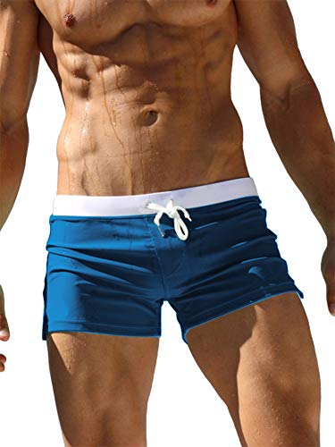 TACVASEN Homme Maillot de Bain Séchage Rapide Slip de Bain avec Poche à Fermeture éclair
