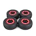 Produktbild fggfgjg 4pcs AUSTAR 110mm Rim Tires Wheel for Traxxas Slash 4X4 RC Short Course Car(Red)