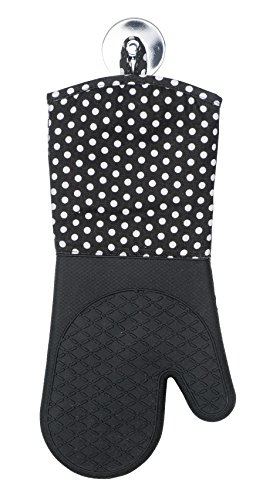 WENKO 2102167100 Topfhandschuhe Silikon Schwarz – 1 Paar, Baumwolle, Schwarz - 3