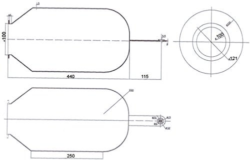 Membran 50 L Hauswasserwerk Druckkessel Membrankessel Gummiblase EPDM - 3