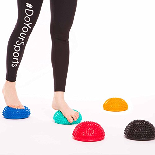 Balance-Kugel »Igel« zur Steigerung der Balance / Koordination. Ideal für Balance-Training 320g zirka 8cm hoch und 16cm Durchmesser in blau, rot, türkis oder schwarz. - 7