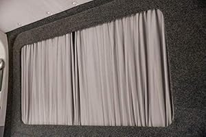 Just Kampers Transporter T5 T6 Curtain Set Sliding Door & Opposite Middle Pair Blackout Compatible with VW T5 T6 Transporter