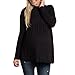 Produktbild Umstandsmode FORH Mode Damen Casual Basic Longshirt Bluse Lose Langarm Umstands Bluse Tuniken Gemütlich Sommer T-Shirt Rundhals Sweatshirt Umstandstop Shirt Oberteil (Schwarz, L)