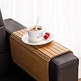SMILEDRIVE® Sofa Armrest Tray | Teak Wood | Couch Tray | Made in India | Dining Table Mat Suitable for Food, Drinks, Snacks, Cups, Mugs-18x12 inches (1 Unit)