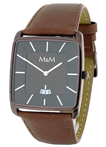 M&M Herren-Armbanduhr Analog Quarz Kunstleder M11761-595 M&M Herren-Armbanduhr Analog Quarz Kunstleder M11761-595