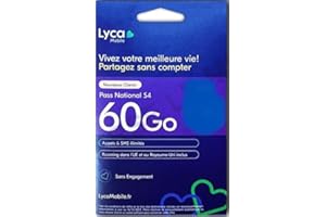LYCAMOBILE Carte sim Lyca Mobile 60 Go Internet, appels et SMS illimités