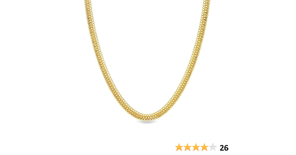 Yellow Gold Highway Chain Necklace 