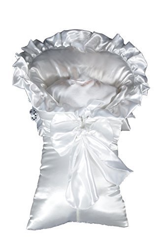 Preisvergleich Produktbild Taufkissen Steckkissen Kissen für Taufe Baby Hörnchen Atlas