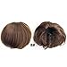 FESHFEN Bridal Hair Bun Updo Scrunchy Scrunchie Hairpiece Wig Hair Ribbon Ponytail Extensions Clips Straight Drawstring Hair Chignons Topknot Knot-8# Medium Chestnut Brown