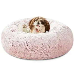 Western Home Self-Warming Dog Bed Donut Cuddler Pet Calming Beds for Medium Small Dogs and Cats