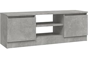 vidaXL Mobile Porta TV con Anta Grigio Cemento 102x30x36 cm