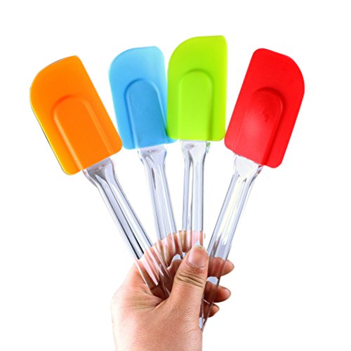 Vicloon Premium Silikon Teigschaber Set, 4-teilig, Silikon Schaber, Backzubehör mit Kunststoffgriff - 2