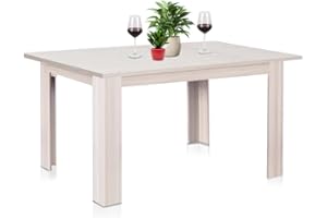 Shally Dogan Tavolo Allungabile Sala da pranzo Olmo da 90 x 60 cm a 120 x 60 cm, Design Moderno, Estensibile Salvaspazio, Ideale per Sala Pranzo, Soggiorno, Cucina, Arredamento Interno (Olmo)