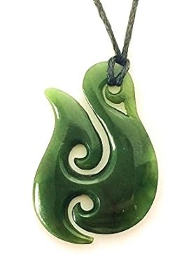 Maori Jade / Greenstone Pounamu Special Haken Kettenanhänger aus Neuseeland