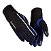 Produktbild happy event Männer Winter Bildschirm verdicken Reiten winddicht wasserdicht warm Leder Handschuh (XL, Blau)