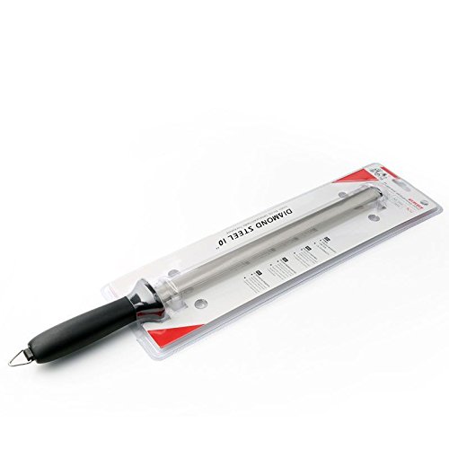 IPEGTOP Diamant Wetzstahl, 38cm Oval Wetzstähle Messerschärfer für Küchenmessern Köche, Messerschleifstab Schärfstab - 9