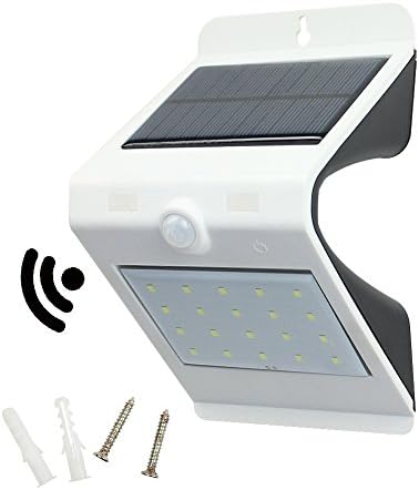 JAJA TECH Solar Light 24pcs LED Wall Lights Outdoor IP65 Waterproof PIR Motion Sensor Security Lighting for Porch Yard Fence and Other Outdoor Use 1 Pack