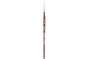Princeton Velvetouch Artiste, Mixed-Media Brush for Acrylic, Watercolor & Oil, Series 3950 Short Liner Luxury Synthetic, Size 10/0