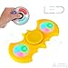 Produktbild Fidget Spinner Bat Shape 3 Setting LED Toys By Fidget Widgetz Premium EDC Finger Spinner Stainless Steel Bearings Beginner Click-On LED Yellow Bat Hand Spinner For Kids adults Anti-Anxiety 360