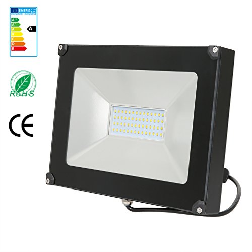 Anten LED Fluter Flutlicht Strahler 50W Scheinwerfer Außenleuchten IP65 Wasserdichte Wandleuchte 4000K naturweiß