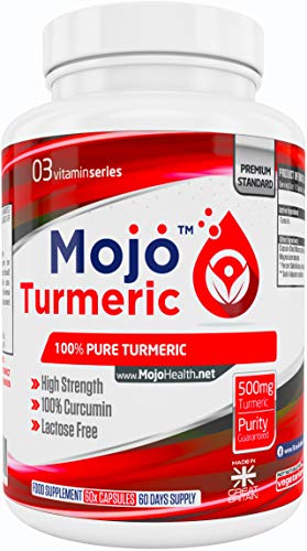 Preisvergleich Produktbild MOJO™ TURMERIC - Erstklassiges Curcumin Bioperin Ergänzungsmittel / Hochdosierte Kurkuma Kapseln mit Schwarzem Pfeffer Für Maximale Aufnahme / Schmerzlinderung & Gelenke Unterstützung / Entzündungshemmend Thermogen Für Gewichtsabnahme + Geld Zurück Garantie