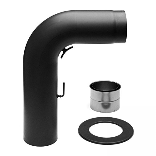 raik SH054-150-sw Rauchrohr / Ofenrohr 150mm - Rauchrohrset Rund schwarz