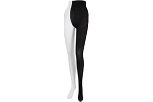 PRETYZOOM Women Stocking Tights Two Toned Jester Tights for Christmas Party Carnival Fiesta Party
