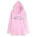 Produktbild i-uend 2019 Damen Shirts Tees Tops Oberteile Oversize Pullover Sweatshirts Pulli Hoodie Elegant Hemden Langarm Blusen Tuniken, gedruckt Süße Katze