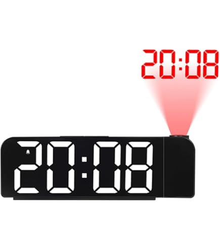 Radio Réveil Projection LED GAGAFEEL- Réveil Numérique De Réveil Miroir