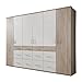 Produktbild Wimex Kleiderschrank/ Drehtürenschrank Click II, 6 Türen, (B/H/T) 270 x 210 x 58 cm, Eiche Sägerau/Absetzung Weiß