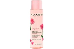 Nuxe Very Rose 3-in-1 Micellar Cleansing Water, Soothing Facial Cleanser and Makeup Remover, with Rose Extract for Face & Eyes, 400ml