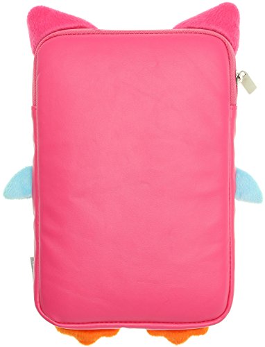 My Doodles Universal Hülle Sleeve Pouch Case für 7 Zoll (17,8cm) Tablet und E-Book Reader Kompatibel mit iPad Mini, Google Nexus 7, Samsung Galaxy Tab 3 7.0, Kindle Fire HD 7 Zoll und Tesco Hudl – Eule Pink - 2