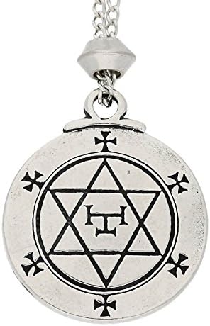 Handmade Hexagram Seal of Solomon Magical Talisman Pewter Pendant ~ 18+4 inch extender Chain